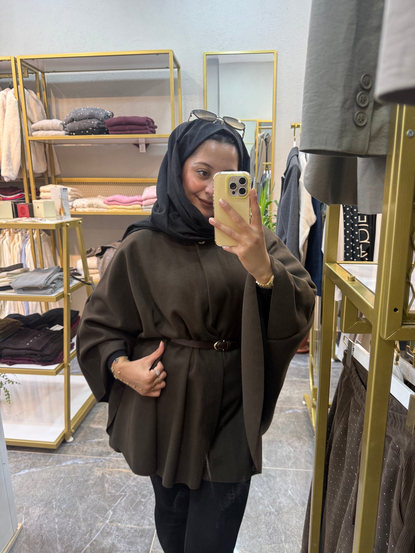 Kahve/Beyaz Yarasa kol Hırka