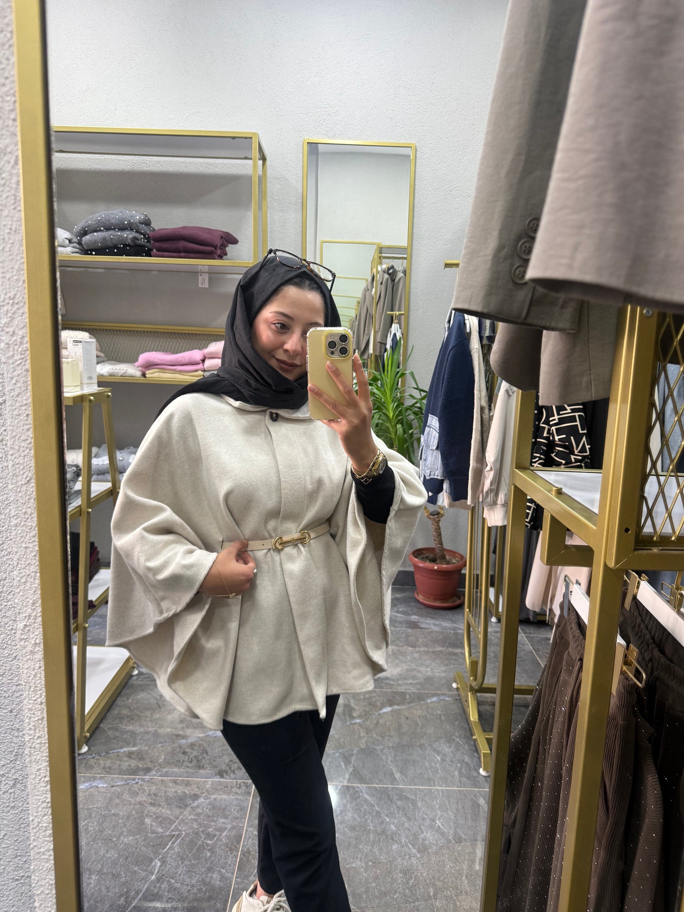 Kahve/Beyaz Yarasa kol Hırka